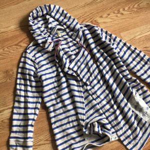 Adorable blue & white strip hoodie